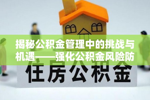 香港岛揭秘公积金管理中的挑战与机遇——强化公积金风险防控的多维策略