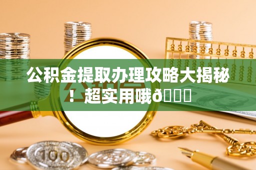 香港岛公积金提取办理攻略大揭秘！超实用哦😉