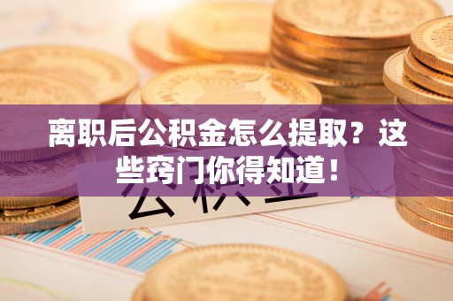 香港岛离职后公积金怎么提取？这些窍门你得知道！